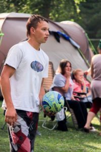 Young man at a summer Bible camp