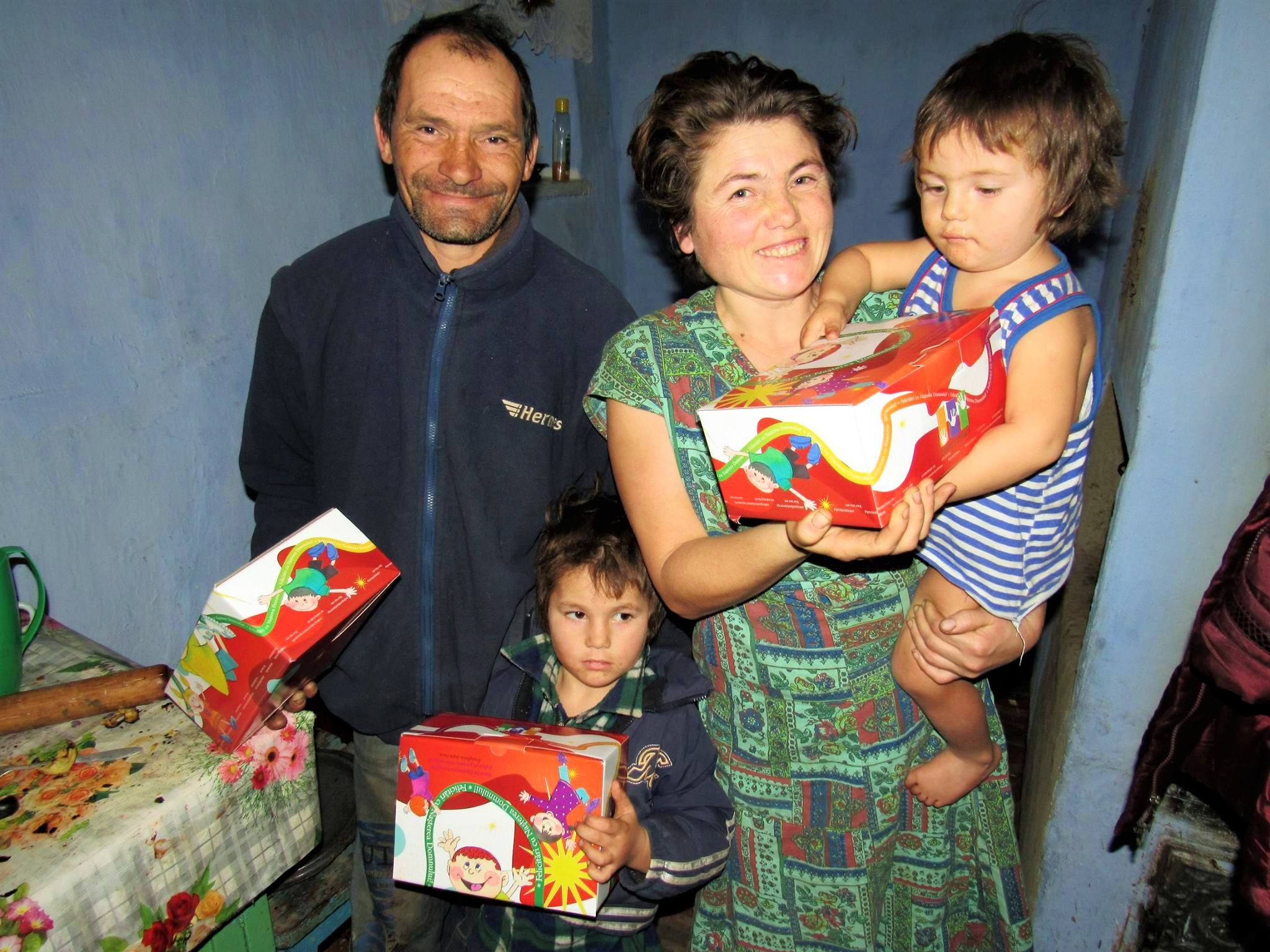 Family from Ukraine with Gifts of Hope