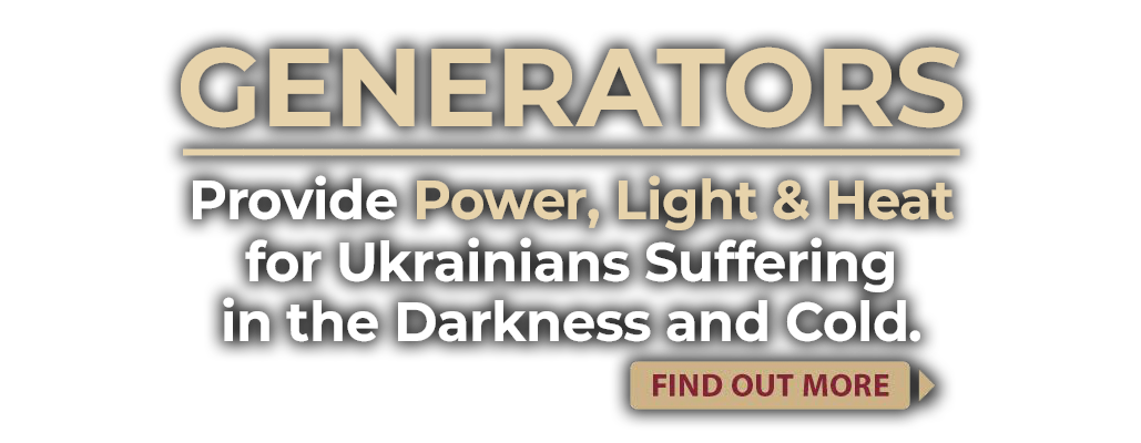 Generators provide power, lights & heat for Ukrainians suffering in the Darkness and cold