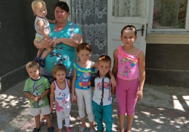 Natasha's family, served by School Without Walls students in Moldova